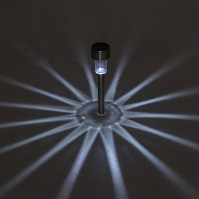 10Pcs Outdoor Stainless Steel Solar-Powered Pathway Lights - 3