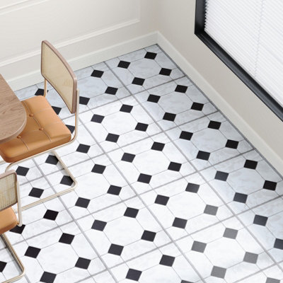 10Pcs Peel and Stick PVC Flooring Tiles Set
