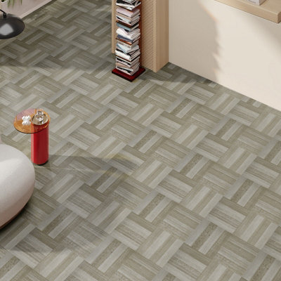 10Pcs Peel and Stick PVC Parquet Flooring Tiles Set