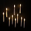 10pcs Premier 15cm Floating White Static Flicker Battery Candle with Remote Control in Warm White