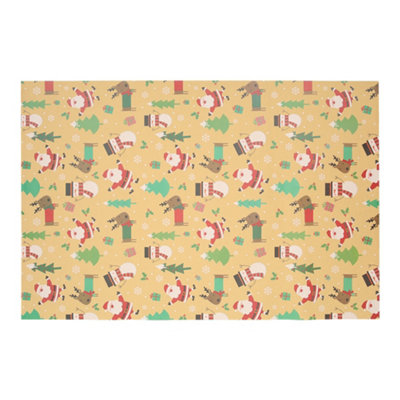 10pcs Santa Claus Pattern Christmas Rustic Kraft Wrapping Paper Sheets 76cm L x 50cm W Price Comparisons | Compare The Build