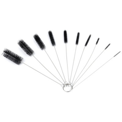10Pcs Set Mini Cleaning Bristle Brushes Pipe Vent Sink Spout Overflow Cleaner