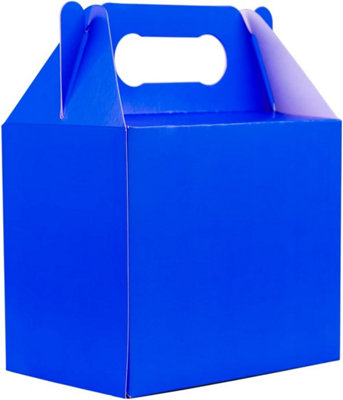 10Pcs Silver Colour Cardboard Lunch Takeaway Birthday Wedding Carry Meal Food Cake Party Box Childrens Loot Bags - 5