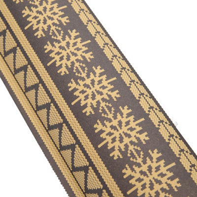 10pcs Snowflake Pattern Christmas Rustic Kraft Wrapping Paper Sheets 76cm L x 50cm W - 4