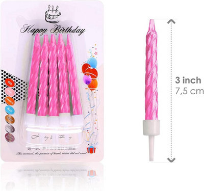 10pcs Spiral Candles for Birthday Wedding Anniversary Dinner Party Cake Topper Table Decorations - 4