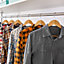 10Pcs Strong Wooden Hangers Shoulder Notches Wardrobe Garments Non-Slip Trouser Coat Jacket Pants Bar Made By Natural Wood Brown