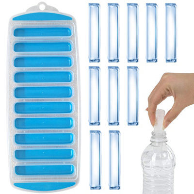 10pk Water Bottle Ice Cube Tray Reusable Ice Sticks for Water Bottles