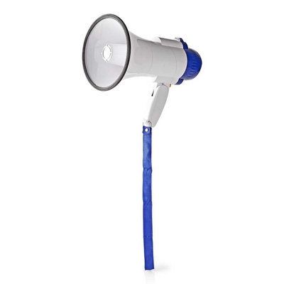 10W Megaphone with Built-in Microphone - White