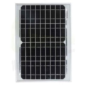 10w Mono  Solar Panel with 4M cable and clips