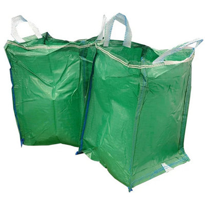 10x 120 Litre Reusable Heavy Duty Green Garden Plant - 3