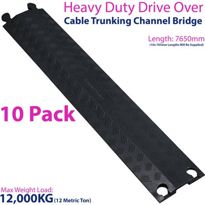 10x 12000KG Drive Over Cable Road Cover Protector Outdoor Event Trunking Conduit