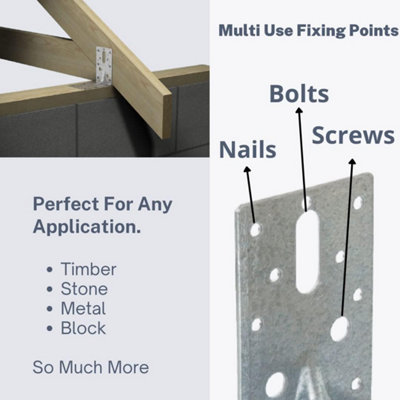 10x Angle Bracket 90x90x60mm Fixings Direct - 4