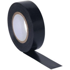 10x Black PVC Insulation Tape - 19mm x 20m Self Extinguishing Electrical Wire