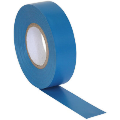 10x Blue PVC Insulation Tape - 19mm x 20m Self Extinguishing Electrical ...