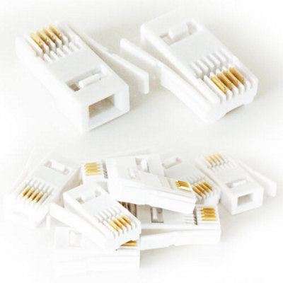 10x BT Telephone 431A Crimp Connectors Plugs Ends Jacks For Phone