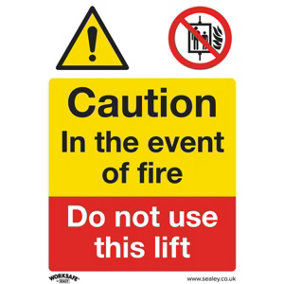 10x DO NOT USE THIS LIFT Health & Safety Sign Rigid Plastic 150 x 200mm Warning