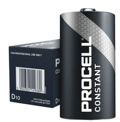 10x Duracell S19032 D Cell PROCELL Alkaline Constant Power Industrial Batteries