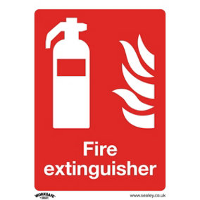 10x FIRE EXTINGUISHER Health & Safety Sign - Rigid Plastic 150 x 200mm Warning