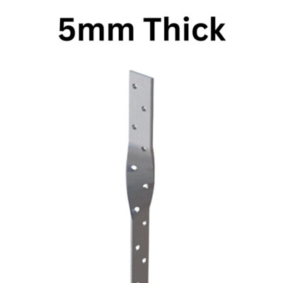 10x heavy duty galvanised 30mm x 5mm x 1000mm twist resistance straps