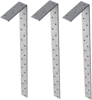 10x Heavy Duty Galvanised 500mm + 100mm Bent Resistance Straps