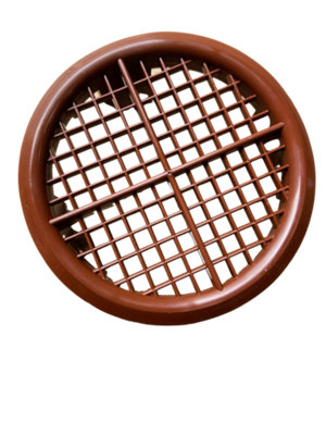 10x Pushin Soffit Vent Brown 70mm DIY at B&Q