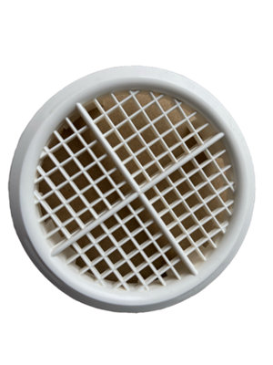 10x Push-in Soffit Vent - White 70mm