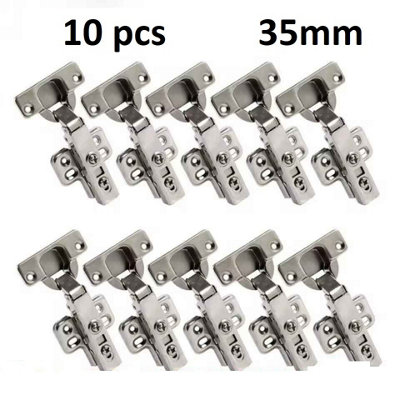 10x Soft Close 35mm Kitchen Cabinet Door Hinges Standard ( Screw Not ...