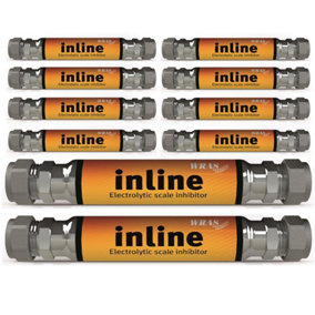 10x Trappex Inline Electrolytic Scale Reducer Inhibitor 15mm Compression WRAS
