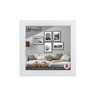 10x10" Classic White Modern Picture Frame - Poster Frame for Photos, Prints and Wall Art - Elegant Home Decor