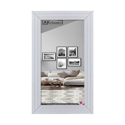 10x4 White Modern Step Picture Frame - Perfect For Posters, Photos And ...