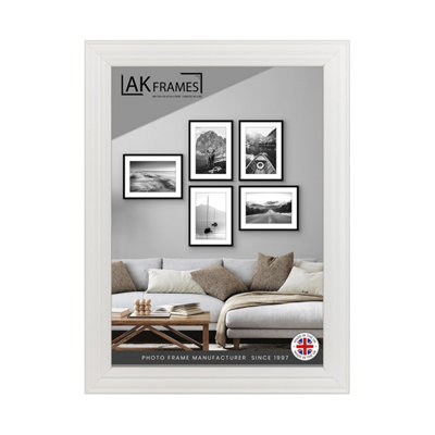 10x7" Classic White Modern Picture Frame - Poster Frame for Photos, Prints and Wall Art - Elegant Home Decor