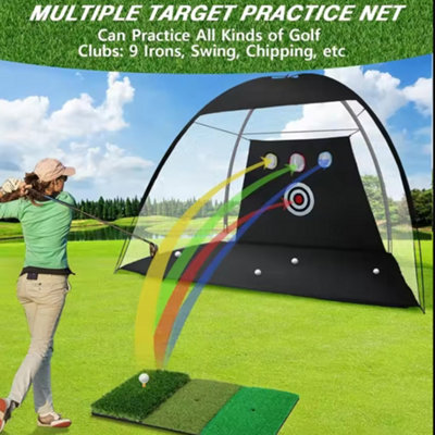 10x7ft Golf Practice Net Golf Hitting Aid Training Driving Chipping ...