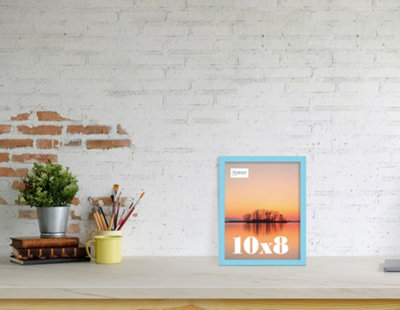10x8 Light Blue Picture Frame (25.4 x 20.3cm) Poster, Photo, Artwork, Gallery Wall or Print