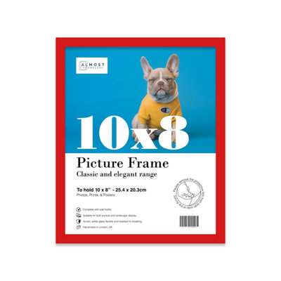 10x8 Red Picture Frame (25.4 x 20.3cm) Poster, Photo, Artwork, Gallery Wall or Print
