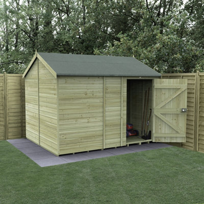10x8  Reverse Apex Shed Timberdale 25yr Guarantee Tongue and Groove Pressure Treated No Window