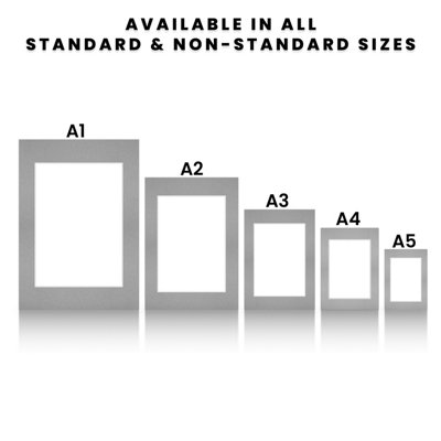 10x8 Silver Picture Mounts to Fit 8x6 Aperture Size - Photo Mount for ...