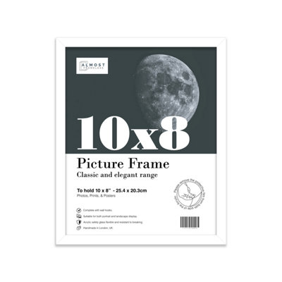 10x8 White Picture Frame (25.4 x 20.3cm) Poster, Photo, Artwork, Gallery Wall or Print