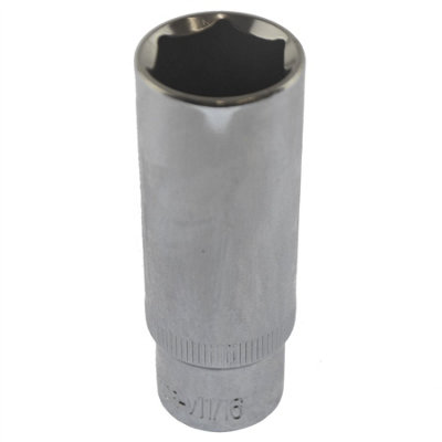 11/16" Imperial AF SAE Socket Double Deep 6 Sided Single Hex 3/8" Drive