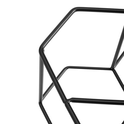 11 Bottle Storage Creative Hexagon Steel Wine Rack W 45x D 22x H 49.5 cm - 4