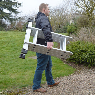 11-in-1 Folding Combination Ladder & 3 Step Slimline Ladder Wolf Access All Areas Set - 5