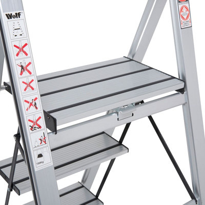 11-in-1 Folding Combination Ladder & 3 Step Slimline Ladder Wolf Access All Areas Set - 8