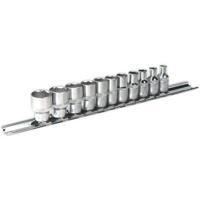 11 PACK Socket Set 1/4" Imperial Square Drive - 6 Point WallDrive High Torque