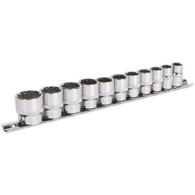 11-Piece Universal Metric Socket Set - 3/8" Drive for Versatile Fastener Compatibility