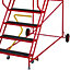 11 Tread HEAVY DUTY Mobile Warehouse Stairs Anti Slip Steps 3.48m Safety Ladder