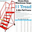 11 Tread HEAVY DUTY Mobile Warehouse Stairs Punched Steps 3.48m Safety Ladder