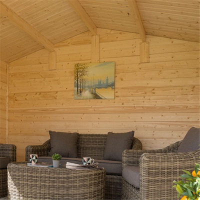 11 x 10 Retreat Apex Log Cabin (19mm Wall Thickness) - 8