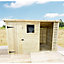 11 x 3 Garden Shed Pressure Treated T&G PENT Wooden Garden Shed + SIDE STORAGE + 1 Window (11' x 3' / 11ft x 3ft) (11 x 3)