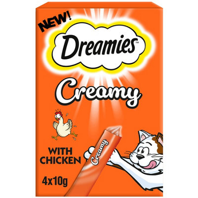 11 x 40g Dreamies Creamy Cat Treats With Chicken