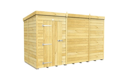 11 x 5 Feet Pent Shed - Single Door Without Windows - Wood - L147 x W329 x H201 cm