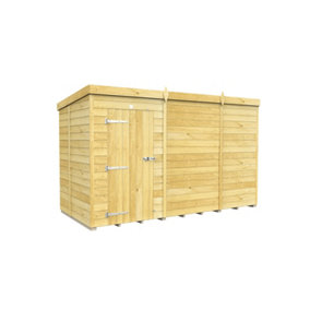 11 x 5 Feet Pent Shed - Single Door Without Windows - Wood - L147 x W329 x H201 cm